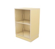 Fixa vitriinikaappi 2:2, sokkelilla, plexiliukuovet, S36/46 cm