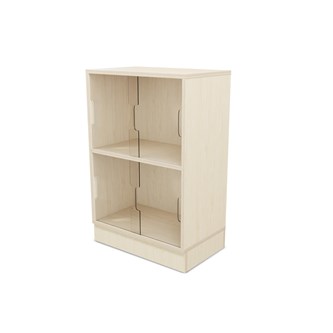 Fixa vitriinikaappi 2:2, sokkelilla, plexiliukuovet, S36/46 cm
