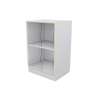 Fixa vitriinikaappi 2:2, sokkelilla, plexiliukuovet, S36/46 cm