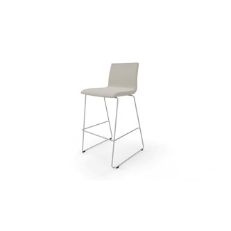 Apollo baarituoli ik 76 cm, sileä istuin, hopea kelkkajalka