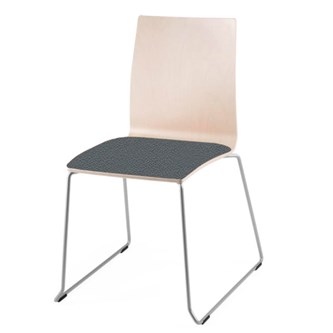 Seneo -tuoli, kehäjalka, verhoiltu istuin, ik 46 cm