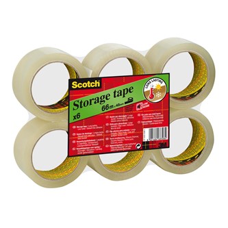 Pakkausteippi Scotch, kirkas, 50 mm x 66 m, 6 kpl