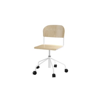 Matte BX tuoli, ik 45-56 cm, korkea ristikko, iso istuin, valkoinen runko