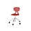 Poly tuoli, large, ik 46-57 cm, korkea ristikko, pyörillä, hopea runko