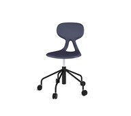 Poly BX tuoli, large, ik 46-57 cm, korkea ristikko, pyörillä, musta runko