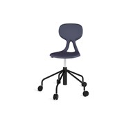 Poly BX tuoli, medium, ik 46-57 cm, korkea ristikko, pyörillä, musta runko