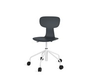 Take BX tuoli, large, ik 46-57 cm, korkea ristikko, pyörillä, valkoinen runko