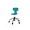 Take BX tuoli, medium, ik 46-57 cm, korkea ristikko, pyörillä, musta runko