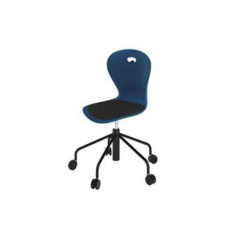 Karoline BX tuoli, large, ik 46-57 cm, korkea ristikko, pyörillä, musta runko