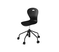 Karoline BX tuoli, medium ik 46-57 cm, korkea ristikko, pyörillä, musta runko