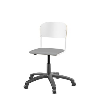 Matte FSC BX -tuoli kaasujousella, pieni istuin, valkoinen runko