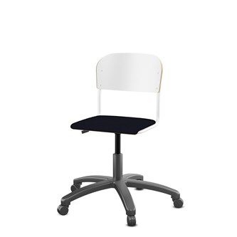 Matte FSC BX -tuoli kaasujousella, pieni istuin, valkoinen runko