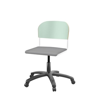 Matte FSC BX -tuoli kaasujousella, iso istuin, valkoinen runko