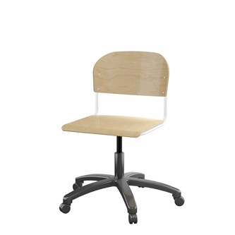 Matte FSC BX -tuoli kaasujousella, iso istuin, valkoinen runko