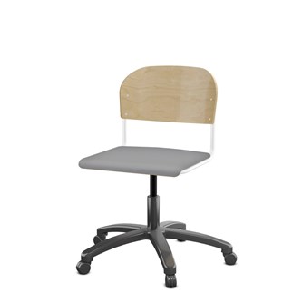 Matte FSC BX -tuoli kaasujousella, iso istuin, valkoinen runko