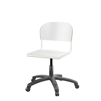 Matte FSC BX -tuoli kaasujousella, iso istuin, valkoinen runko