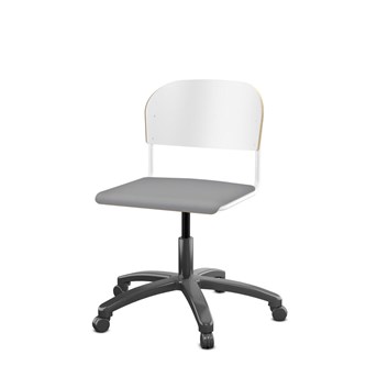 Matte FSC BX -tuoli kaasujousella, iso istuin, valkoinen runko