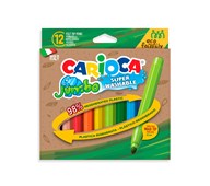 Kuitukärkikynä Carioca Jumbo ECO, 12 väriä