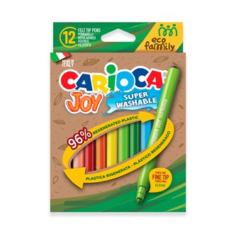 Kuitukärkikynä Carioca ECO, 12 väriä