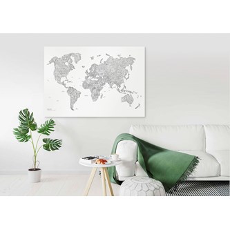 Väritettävä maailmankartta