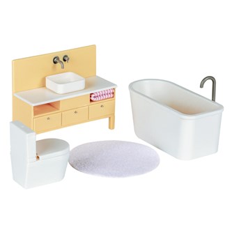 Lundby nukkekodin kalusteet, kylpyhuone