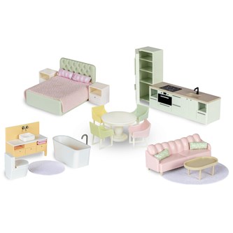 Lundby nukkekodin kalusteet, 17 osaa