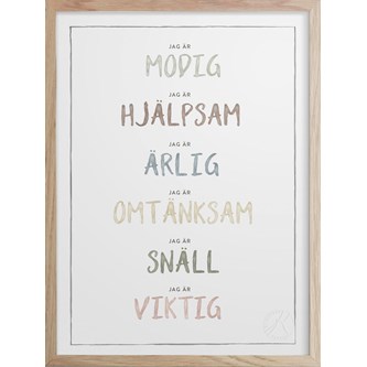 Kunskapstavlan® Jag är -juliste, 30 x 40 cm
