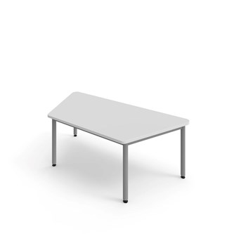 12:38 BX Pöytä HT, puolisuunnikas 140x70x70 cm, hopea jalusta