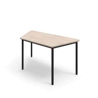 12:38 BX Pöytä HT, puolisuunnikas 140x70 cm, musta jalusta
