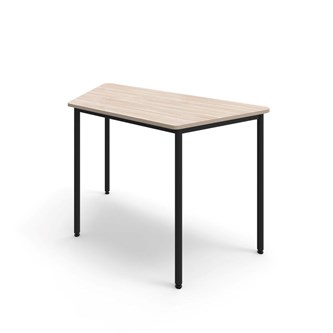 12:38 FSC BX Pöytä HT, puolisuunnikas 160x80 cm, musta jalusta