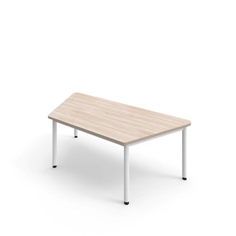 12:38 FSC BX Pöytä HT, puolisuunnikas 160x80 cm, valkoinen jalusta