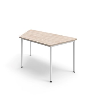 12:38 FSC BX Pöytä HT, puolisuunnikas 160x80 cm, valkoinen jalusta