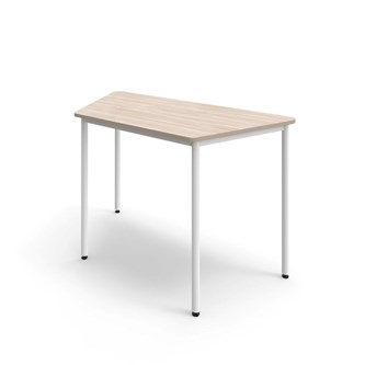 12:38 FSC BX Pöytä HT, puolisuunnikas 160x80 cm, valkoinen jalusta