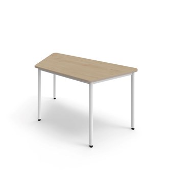 12:38 FSC BX Pöytä HT, puolisuunnikas 160x80 cm, valkoinen jalusta