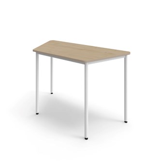 12:38 FSC BX Pöytä HT, puolisuunnikas 160x80 cm, valkoinen jalusta