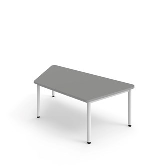 12:38 FSC BX Pöytä HT, puolisuunnikas 160x80 cm, valkoinen jalusta
