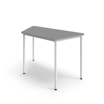 12:38 BX Pöytä HT, puolisuunnikas 140x70 cm, valkoinen jalusta