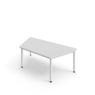 12:38 FSC BX Pöytä HT, puolisuunnikas 160x80 cm, valkoinen jalusta