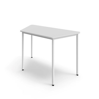 12:38 FSC BX Pöytä HT, puolisuunnikas 160x80 cm, valkoinen jalusta