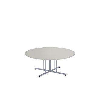 12:38 BX pöytä HT Ø 120 cm, hopea pilarijalusta