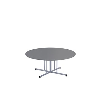 12:38 BX pöytä HT Ø 120 cm, hopea pilarijalusta