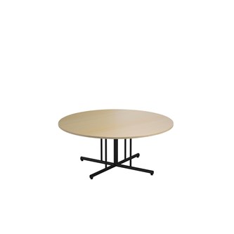 12:38 FSC BX pöytä HT Ø 120 cm, musta pilarijalusta