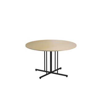 12:38 FSC BX pöytä HT Ø 120 cm, musta pilarijalusta