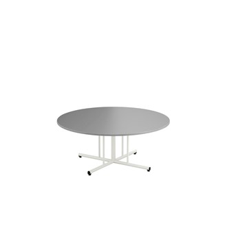 12:38 FSC BX pöytä HT Ø 120 cm, valkoinen pilarijalusta