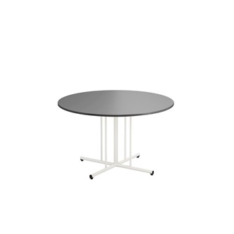12:38 FSC BX pöytä HT Ø 120 cm, valkoinen pilarijalusta