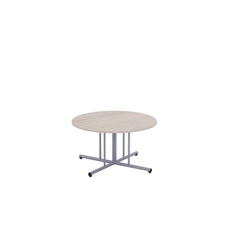 12:38 FSC BX pöytä HT Ø 90 cm, hopea pilarijalusta