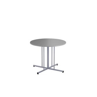 12:38 FSC BX pöytä HT Ø 90 cm, hopea pilarijalusta