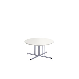 12:38 FSC BX pöytä HT Ø 90 cm, hopea pilarijalusta