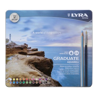 Akvarellivärikynä Lyra Graduate, 24 väriä