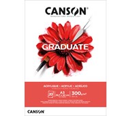Akryylivärilehtiö Canson Graduate A3, 290 g